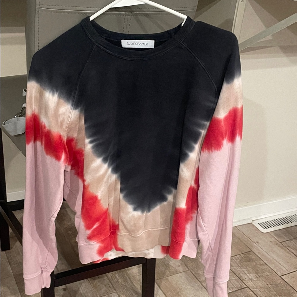 Daydreamer Black and Red Tie-Dye Sweatshirt